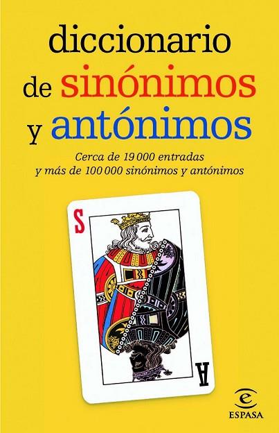 DICCIONARIO DE SINONIMOS Y ANTONIMOS | 9788467036893 | ESPASA CALPE | Llibreria Drac - Librería de Olot | Comprar libros en catalán y castellano online
