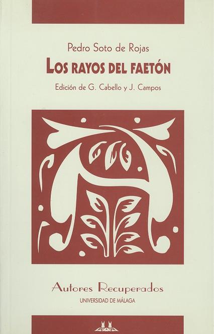 RAYOS DEL FAETON, LOS | 9788474965964 | SOTO DE ROJAS, PEDRO | Llibreria Drac - Librería de Olot | Comprar libros en catalán y castellano online