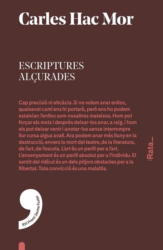 ESCRIPTURES ALÇURADES | 9788416738007 | HERNÁNDEZ, CARLES | Llibreria Drac - Llibreria d'Olot | Comprar llibres en català i castellà online