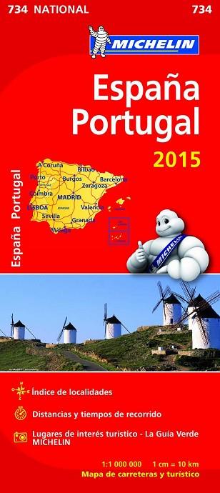 ESPAÑA - PORTUGAL 2015 (MAPA NATIONAL 734) | 9782067199569 | AAVV | Llibreria Drac - Llibreria d'Olot | Comprar llibres en català i castellà online