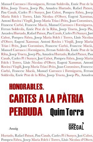 HONORABLES CARTES A LA PATRIA PERDUDA | 9788417660314 | TORRA, QUIM | Llibreria Drac - Llibreria d'Olot | Comprar llibres en català i castellà online