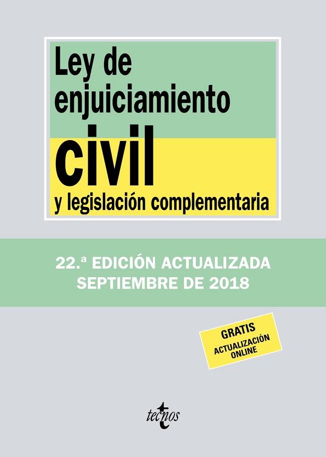 LEY DE ENJUICIAMIENTO CIVIL Y LEGISLACIÓN COMPLEMENTARIA | 9788430975068 | EDITORIAL TECNOS | Llibreria Drac - Llibreria d'Olot | Comprar llibres en català i castellà online