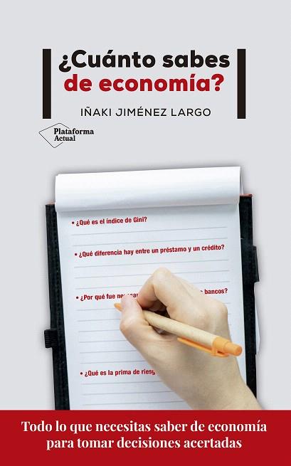 CUANTO SABES DE ECONOMIA? | 9788417622374 | JIMÉNEZ LARGO, IÑAKI | Llibreria Drac - Llibreria d'Olot | Comprar llibres en català i castellà online