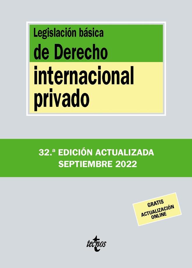 LEGISLACIÓN BÁSICA DE DERECHO INTERNACIONAL PRIVADO (ED.2022) | 9788430985654 | EDITORIAL TECNOS | Llibreria Drac - Llibreria d'Olot | Comprar llibres en català i castellà online