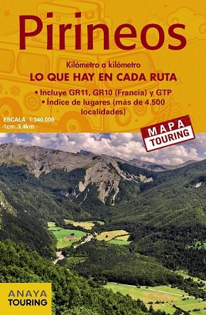 MAPA DE LOS PIRINEOS 1:340.000 -  (DESPLEGABLE) | 9788491584704 | ANAYA TOURING | Llibreria Drac - Llibreria d'Olot | Comprar llibres en català i castellà online