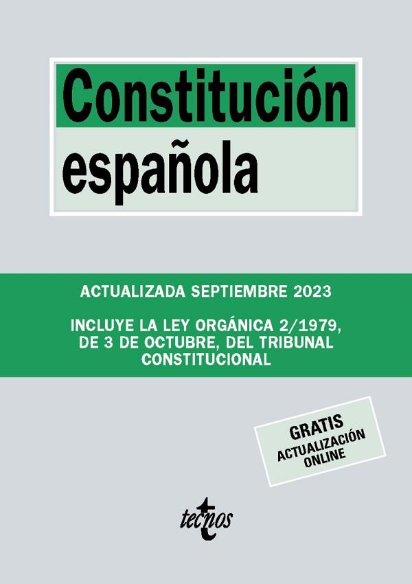 CONSTITUCIÓN ESPAÑOLA | 9788430988365 | EDITORIAL TECNOS | Llibreria Drac - Llibreria d'Olot | Comprar llibres en català i castellà online
