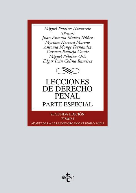 LECCIONES DE DERECHO PENAL PARTE ESPECIAL | 9788430972043 | DD.AA | Llibreria Drac - Librería de Olot | Comprar libros en catalán y castellano online