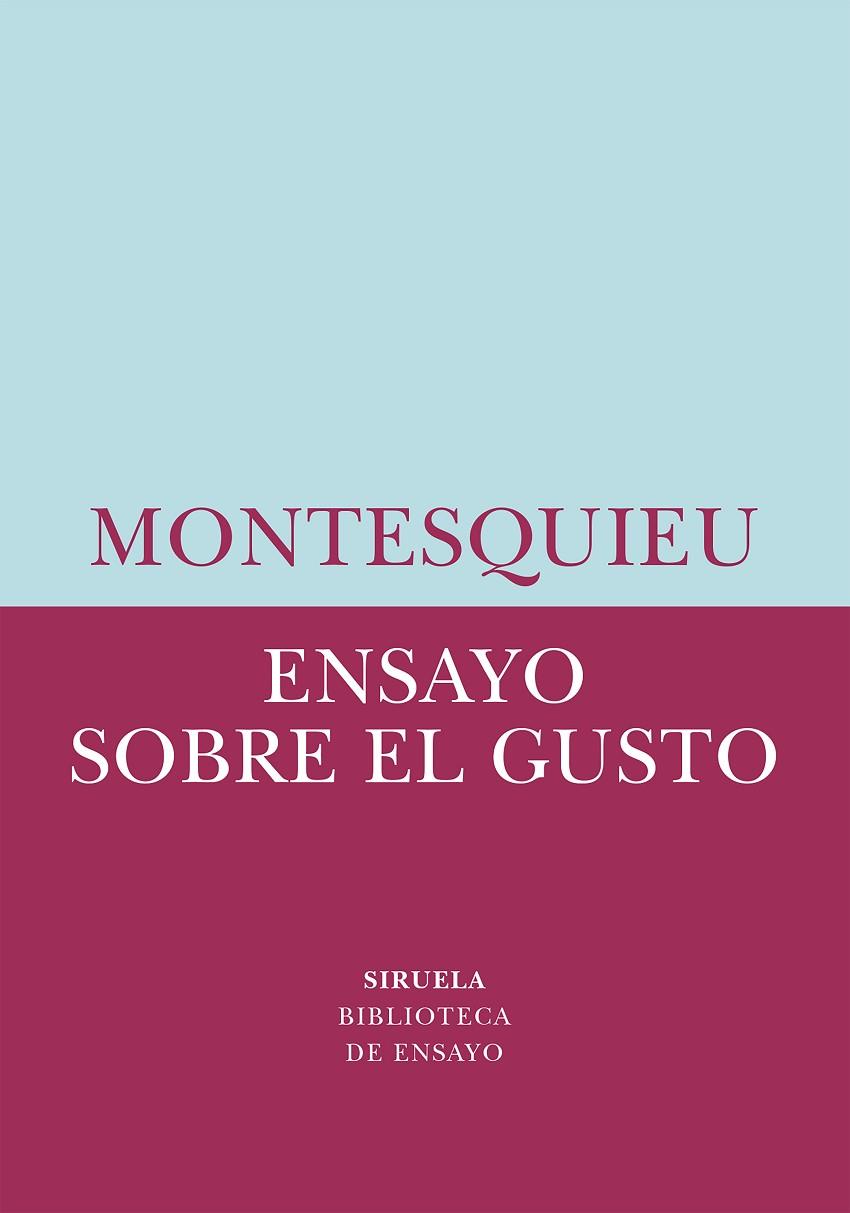 ENSAYO SOBRE EL GUSTO | 9788419942203 | MONTESQUIEU | Llibreria Drac - Llibreria d'Olot | Comprar llibres en català i castellà online