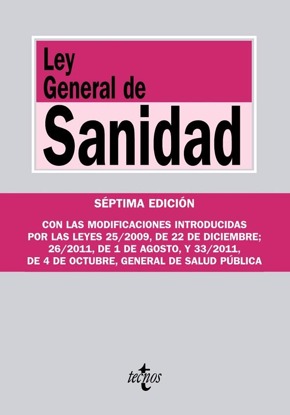 LEY GENERAL DE SANIDAD | 9788430954001 | VV.AA. | Llibreria Drac - Llibreria d'Olot | Comprar llibres en català i castellà online