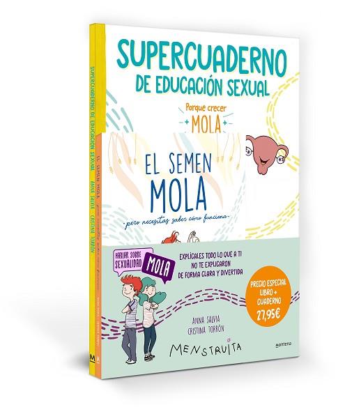 PACK APRENDE CON MENSTRUITA (EL SEMEN MOLA + SUPERCUADERNO DE EDUCACIÓN SEXUAL) (MENSTRUITA) | 9788419975058 | SALVIA, ANNA | Llibreria Drac - Llibreria d'Olot | Comprar llibres en català i castellà online