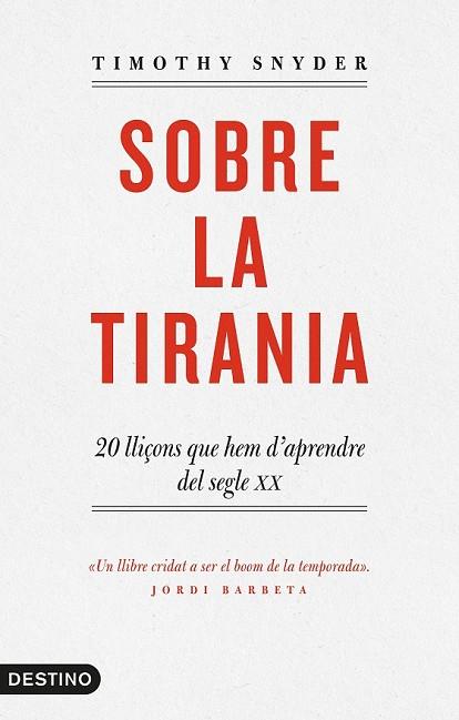 SOBRE LA TIRANIA | 9788497102681 | SNYDER, TIMOTHY D. | Llibreria Drac - Llibreria d'Olot | Comprar llibres en català i castellà online
