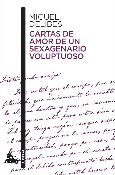CARTAS DE AMOR DE UN SEXAGENARIO VOLUPTUOSO | 9788423357857 | DELIBES, MIGUEL | Llibreria Drac - Llibreria d'Olot | Comprar llibres en català i castellà online