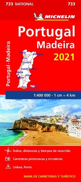 MAPA PORTUGAL MADEIRA 2021 (NATIONAL 733) | 9782067249547 | MICHELIN | Llibreria Drac - Librería de Olot | Comprar libros en catalán y castellano online