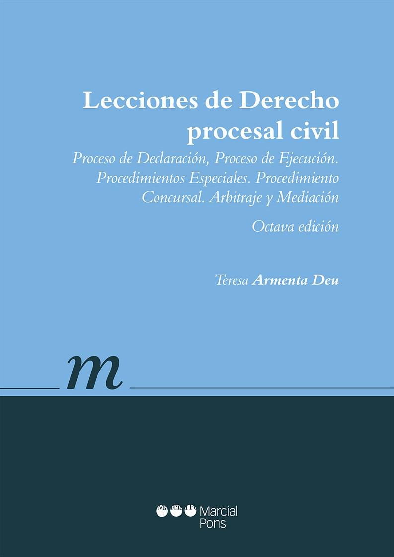 LECCIONES DE DERECHO PROCESAL CIVIL | 9788416402540 | ARMENTA, Mª TERESA | Llibreria Drac - Llibreria d'Olot | Comprar llibres en català i castellà online