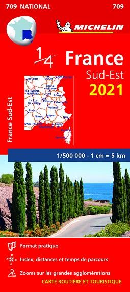 MAPA FRANCE SOUTHEASTERN 2021 (NATIONAL 709) | 9782067249059 | MICHELIN | Llibreria Drac - Librería de Olot | Comprar libros en catalán y castellano online