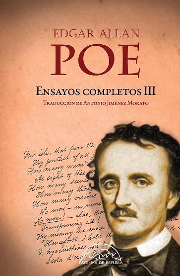 ENSAYOS COMPLETOS III (EDGAR ALLAN POE) | 9788483933299 | POE, EDGAR ALLAN | Llibreria Drac - Llibreria d'Olot | Comprar llibres en català i castellà online