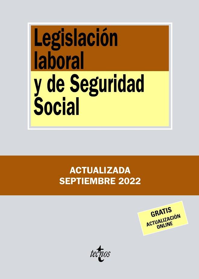 LEGISLACIÓN LABORAL Y DE SEGURIDAD SOCIAL | 9788430985609 | EDITORIAL TECNOS | Llibreria Drac - Llibreria d'Olot | Comprar llibres en català i castellà online