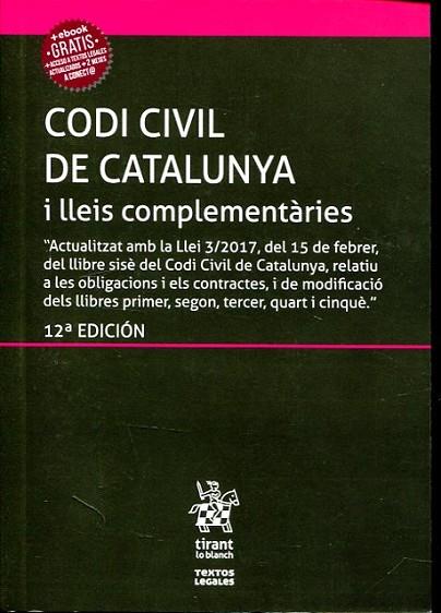 CODI CIVIL DE CATALUNYA I LLEIS COMPLEMENTÀRIES (EDICIO 2017) | 9788491693321 | SOLÉ RESINA, JUDITH | Llibreria Drac - Llibreria d'Olot | Comprar llibres en català i castellà online