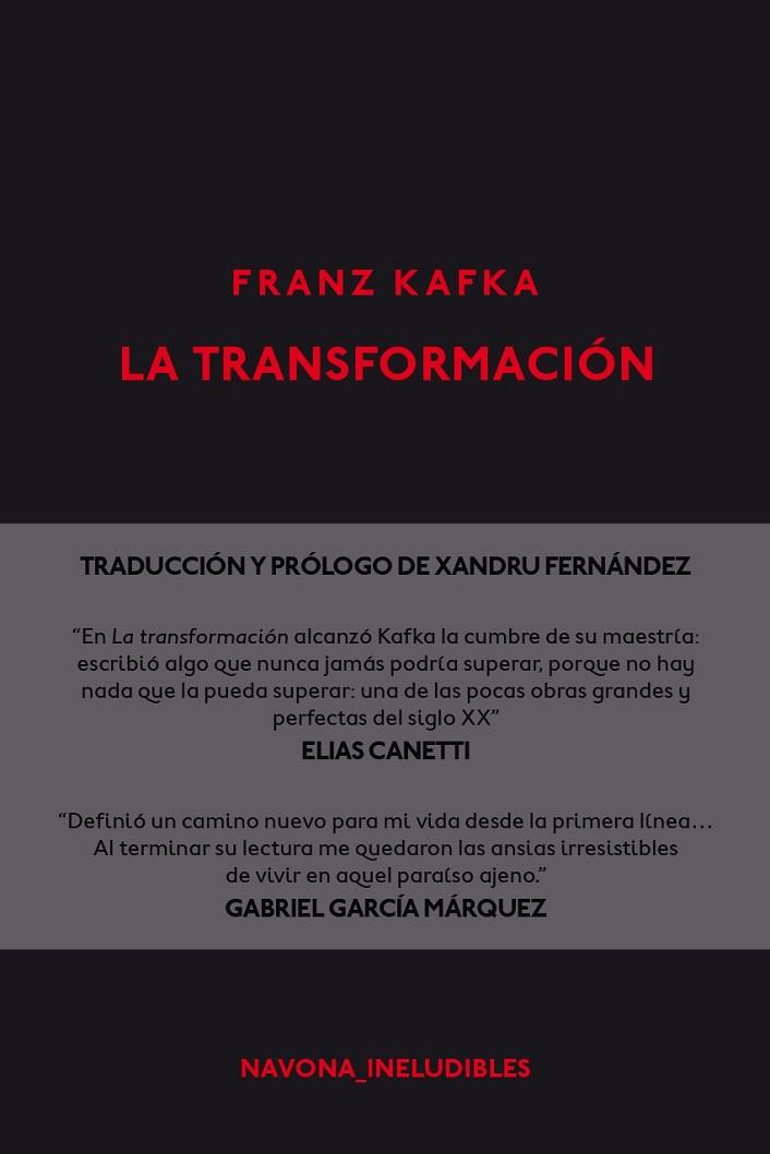 TRANSFORMACIÓN, LA (INELUDIBLES) | 9788417181048 | KAFKA, FRANZ | Llibreria Drac - Llibreria d'Olot | Comprar llibres en català i castellà online