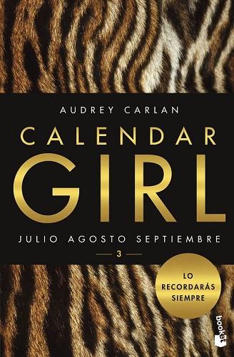 CALENDAR GIRL 3 JULIO AGOSTO SEPTIEMBRE | 9788408173342 | CARLAN, AUDREY | Llibreria Drac - Librería de Olot | Comprar libros en catalán y castellano online