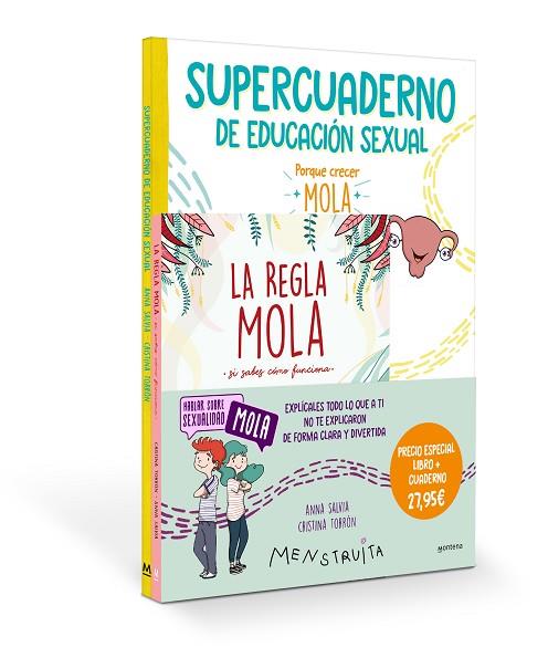 PACK APRENDE CON MENSTRUITA (LA REGLA MOLA + SUPERCUADERNO DE EDUCACIÓN SEXUAL) (MENSTRUITA) | 9788419975041 | SALVIA, ANNA | Llibreria Drac - Llibreria d'Olot | Comprar llibres en català i castellà online