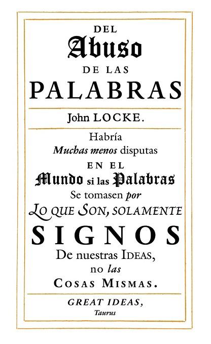 DEL ABUSO DE LAS PALABRAS | 9788430616558 | LOCKE, JOHN | Llibreria Drac - Llibreria d'Olot | Comprar llibres en català i castellà online