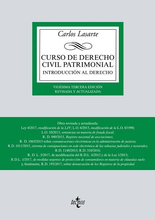 CURSO DE DERECHO CIVIL PATRIMONIAL | 9788430972012 | LASARTE, CARLOS | Llibreria Drac - Llibreria d'Olot | Comprar llibres en català i castellà online