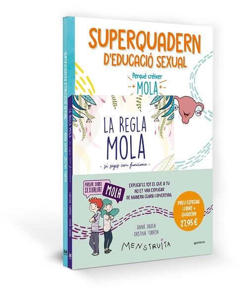 PACK APRÈN AMB MENSTRUITA (LA REGLA MOLA + SUPERQUADERN D'EDUCACIÓ SEXUAL) | 9788419975065 | SALVIA, ANNA | Llibreria Drac - Llibreria d'Olot | Comprar llibres en català i castellà online