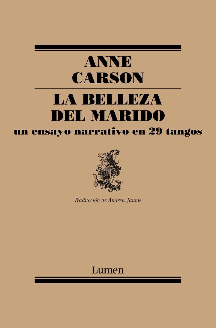 BELLEZA DEL MARIDO, LA | 9788426407184 | CARSON, ANNE | Llibreria Drac - Llibreria d'Olot | Comprar llibres en català i castellà online