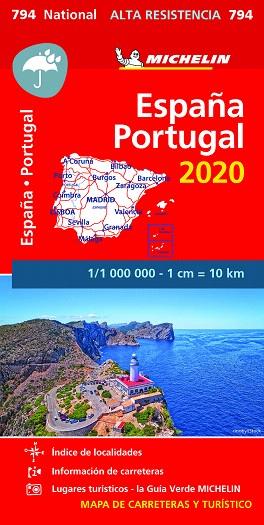 MAPA NATIONAL ESPAÑA - PORTUGAL 2020 ALTA RESISTENCIA (NATIONAL 794) | 9782067244320 | MICHELIN | Llibreria Drac - Llibreria d'Olot | Comprar llibres en català i castellà online