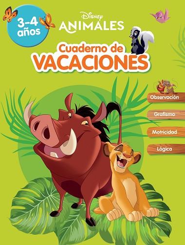 ANIMALES DISNEY. CUADERNO DE VACACIONES (3-4 AÑOS) (DISNEY. CUADERNO DE VACACIONES) | 9788418039904 | DISNEY | Llibreria Drac - Llibreria d'Olot | Comprar llibres en català i castellà online