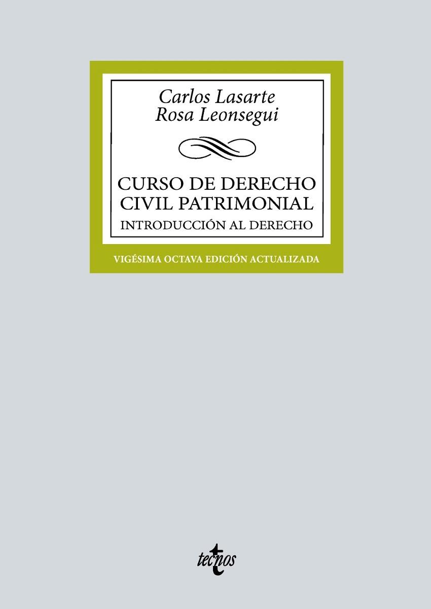 CURSO DE DERECHO CIVIL PATRIMONIAL | 9788430987818 | LASARTE, CARLOS; LEONSEGUI, ROSA | Llibreria Drac - Llibreria d'Olot | Comprar llibres en català i castellà online