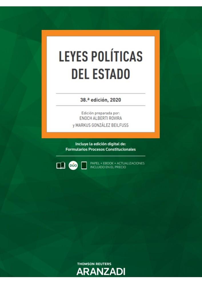 LEYES POLÍTICAS DEL ESTADO (PAPEL + E-BOOK) | 9788413089379 | ALBERTI ROVIRA, ENOCH; GONZÁLEZ BEILFUSS, MARKUS | Llibreria Drac - Librería de Olot | Comprar libros en catalán y castellano online