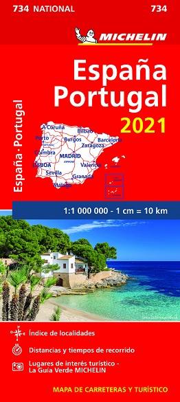 MAPA ESPAÑA Y PORTUGAL 2021 (NATIONAL 734) | 9782067249622 | MICHELIN | Llibreria Drac - Librería de Olot | Comprar libros en catalán y castellano online