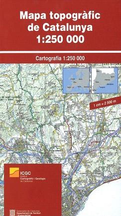 MAPA TOPOGRAFIC DE CATALUNYA 1:250 000 | 9788439398714 | AA.DD. | Llibreria Drac - Librería de Olot | Comprar libros en catalán y castellano online