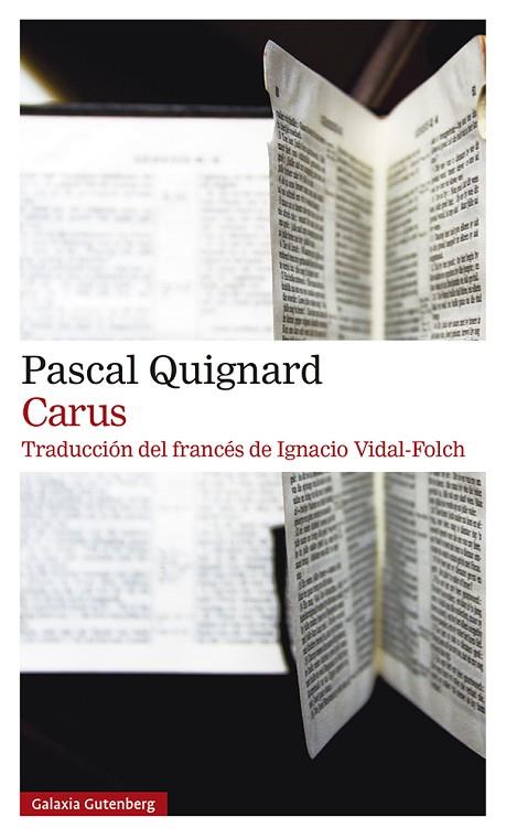 CARUS | 9788419738196 | QUIGNARD, PASCAL | Llibreria Drac - Llibreria d'Olot | Comprar llibres en català i castellà online
