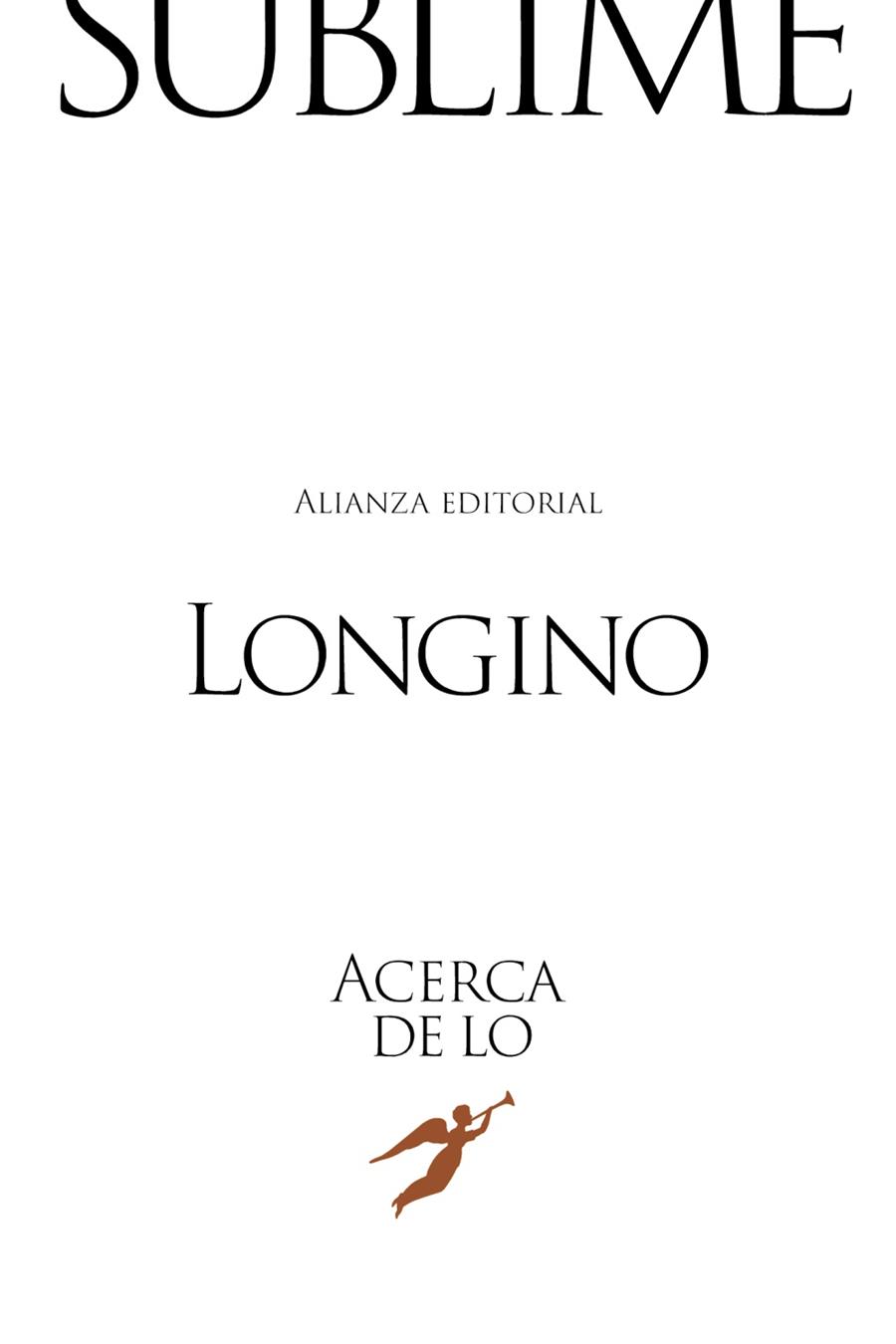 ACERCA DE LO SUBLIME | 9788413629193 | LONGINO | Llibreria Drac - Librería de Olot | Comprar libros en catalán y castellano online