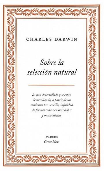 SOBRE LA SELECCIÓN NATURAL | 9788430609277 | DARWIN, CHARLES | Llibreria Drac - Llibreria d'Olot | Comprar llibres en català i castellà online