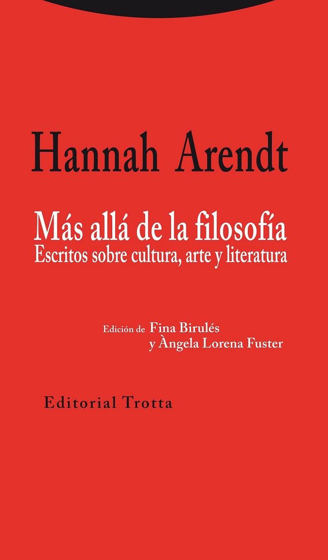 MÁS ALLÁ DE LA FILOSOFÍA | 9788498795318 | ARENDT, HANNAH | Llibreria Drac - Librería de Olot | Comprar libros en catalán y castellano online