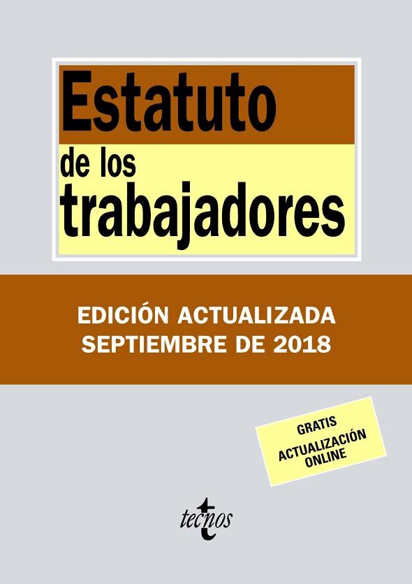 ESTATUTO DE LOS TRABAJADORES | 9788430975129 | EDITORIAL TECNOS | Llibreria Drac - Llibreria d'Olot | Comprar llibres en català i castellà online