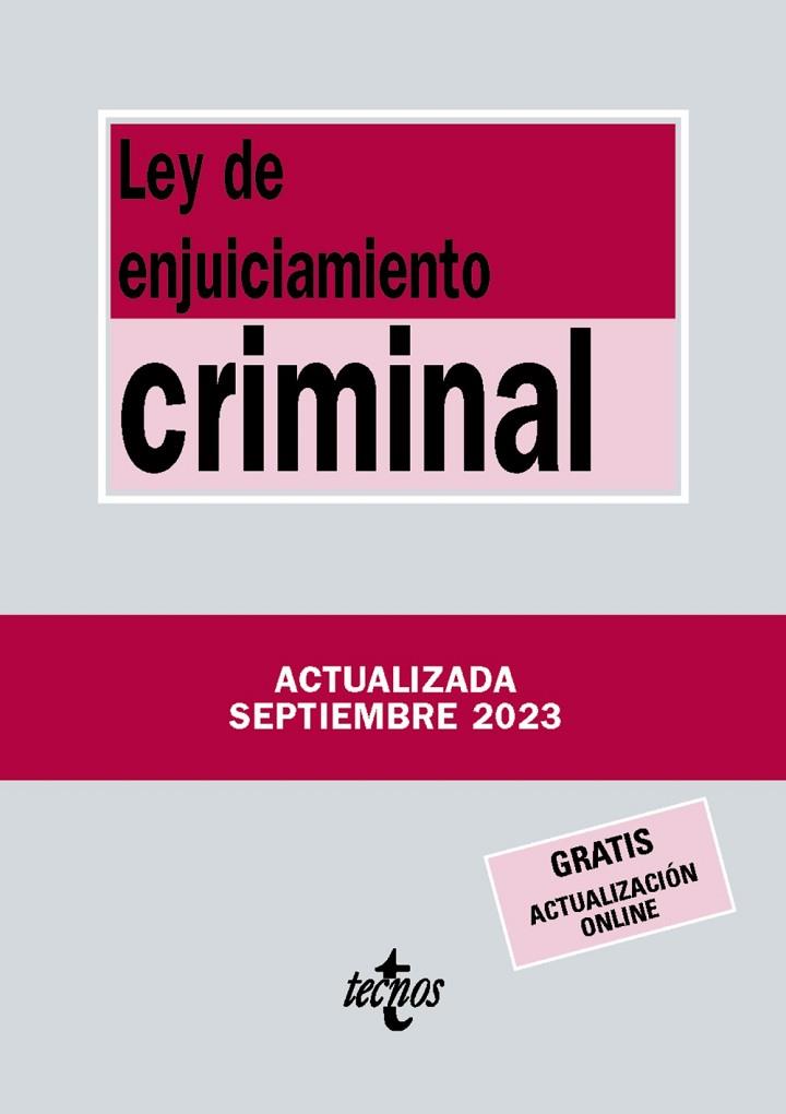 LEY DE ENJUICIAMIENTO CRIMINAL | 9788430988556 | EDITORIAL TECNOS | Llibreria Drac - Llibreria d'Olot | Comprar llibres en català i castellà online