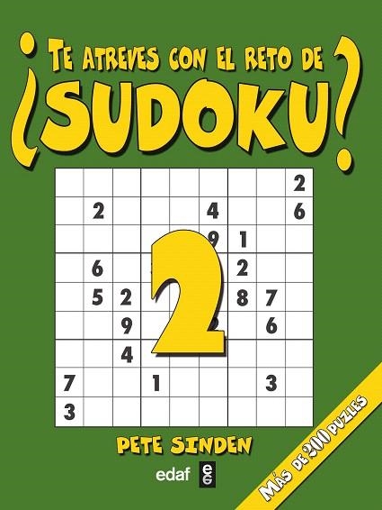 TE ATREVES CON EL RETO DE SUDOKU? 2 | 9788441424814 | SINDEN, PE | Llibreria Drac - Librería de Olot | Comprar libros en catalán y castellano online
