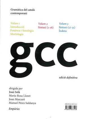 GRAMATICA DEL CATALA CONTEMPORANI N/E | 9788497873123 | SOLA, JOAN | Llibreria Drac - Llibreria d'Olot | Comprar llibres en català i castellà online