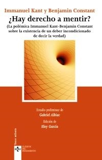 HAY DERECHO A MENTIR | 9788430954506 | KANT, IMMANUEL;CONSTANT, BENJAMIN | Llibreria Drac - Librería de Olot | Comprar libros en catalán y castellano online