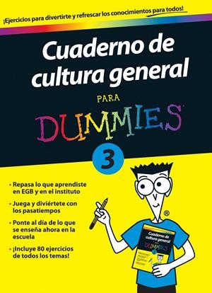 CUADERNO DE CULTURA GENERAL PARA DUMMIES 3 | 9788432900723 | AA. VV. | Llibreria Drac - Librería de Olot | Comprar libros en catalán y castellano online