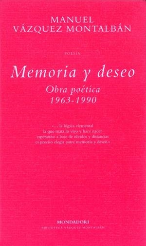 MEMORIA Y DESEO | 9788439705529 | VAZQUEZ MONTALBAN, MANUEL | Llibreria Drac - Llibreria d'Olot | Comprar llibres en català i castellà online