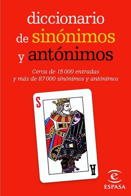 DICCIONARIO MINI DE SINONIMOS Y ANTONIMOS | 9788467036886 | ESPASA CALPE | Llibreria Drac - Librería de Olot | Comprar libros en catalán y castellano online