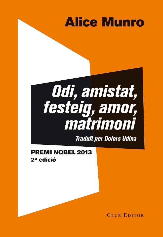 ODI AMISTAT FESTEIG AMOR MATRIMONI | 9788473291583 | MUNRO, ALICE | Llibreria Drac - Llibreria d'Olot | Comprar llibres en català i castellà online