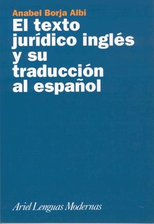 TEXTO JURIDICO INGLES Y SU TRADUCCION | 9788434481152 | BORJA | Llibreria Drac - Llibreria d'Olot | Comprar llibres en català i castellà online
