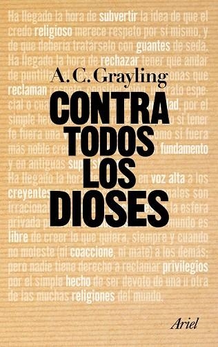 CONTRA TODOS LOS DIOSES | 9788434469822 | GRAYLING, AC | Llibreria Drac - Llibreria d'Olot | Comprar llibres en català i castellà online